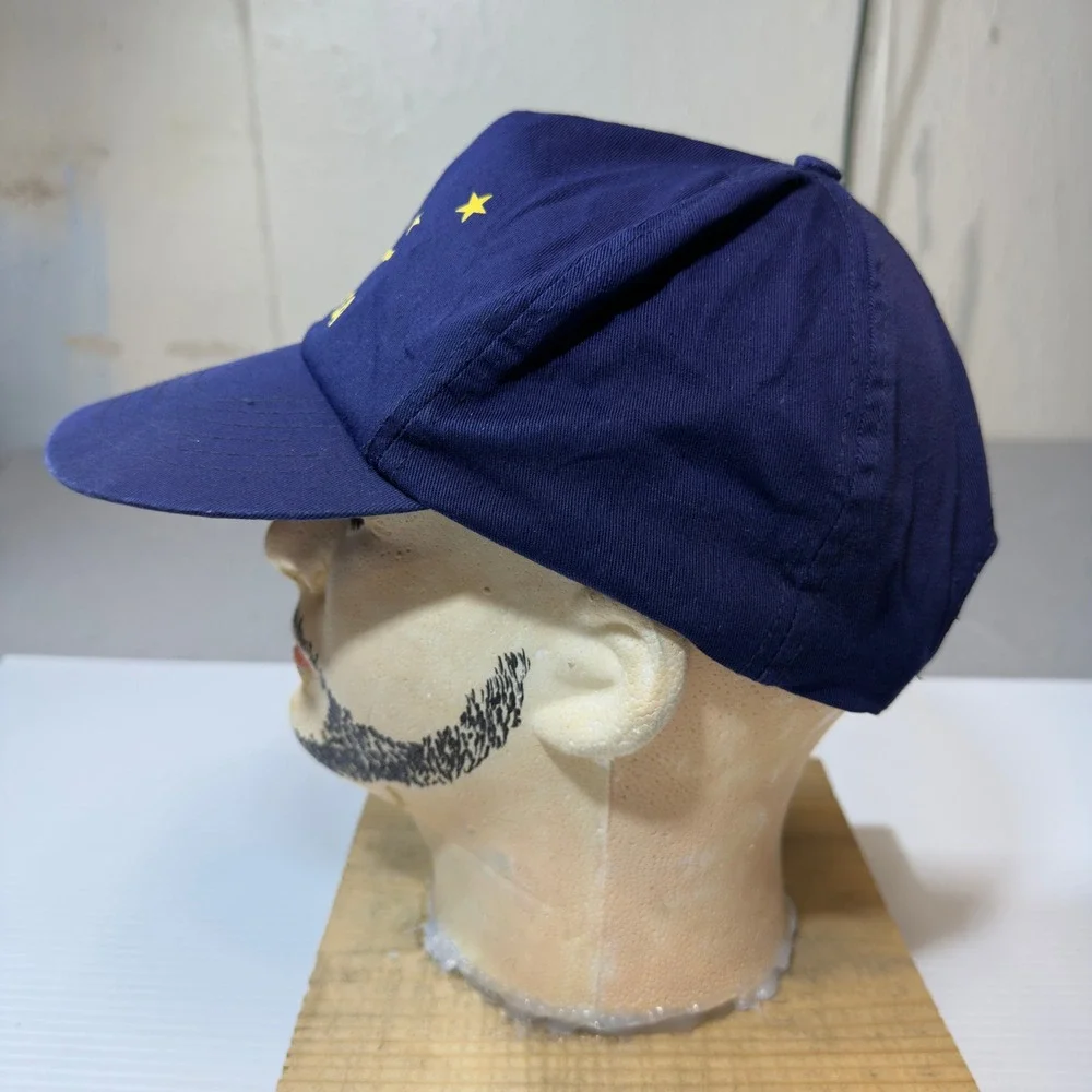 Vintage Alaska Flag Hat Cap 90s Snapback Embroidered Stars‎ Blue Souvenir